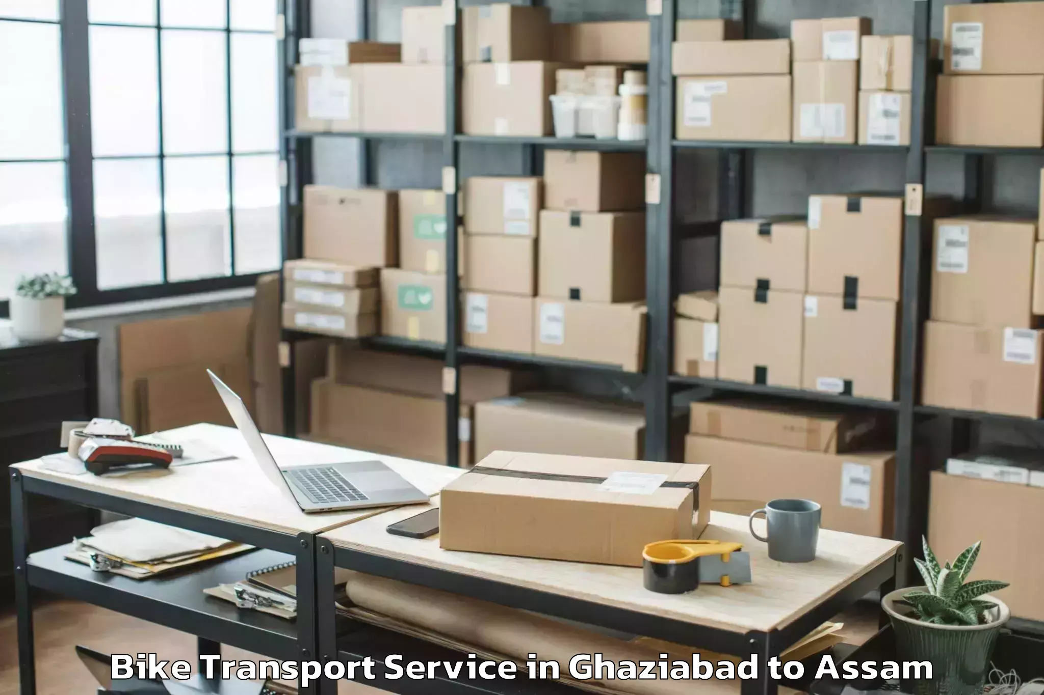 Book Ghaziabad to Chaparmukh Bike Transport Online